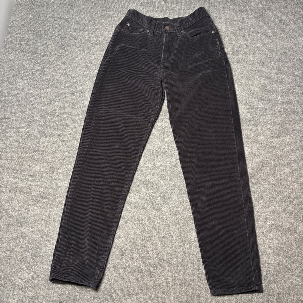 Levi's Black‎ Wide Wale Corduroy Womens 27x30 Black Straight Leg Pants